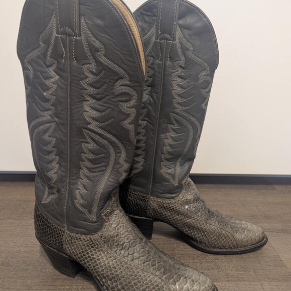 Womens Justin PYTHON SNAKE SKIN Cowboy Western Boots - Picture 11 of 11